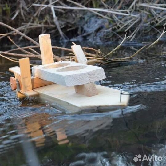 Игрушка-самоделка Колёсный пароход, 45 см