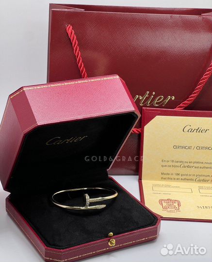 Браслет Cartier гвоздь juste un clou бриллианты