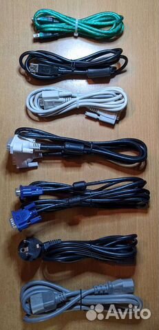 Кабели USB, RS232, DVI, VGA, питания