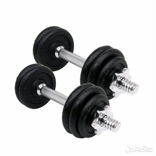 Разборные гантели Gravity DK413 2 х 7,5 кг, черный