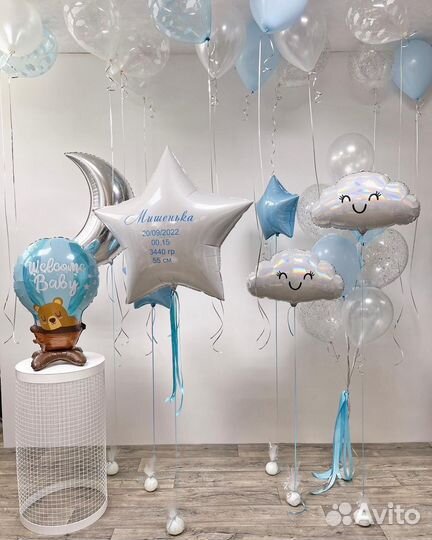 Шарики на выписку воздушные шары на рождение