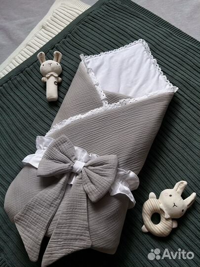 Конверт на выписку летний муслиновый