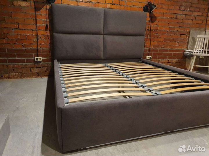 Кровать двухспальная Зара 14, коричневый Тенерайф