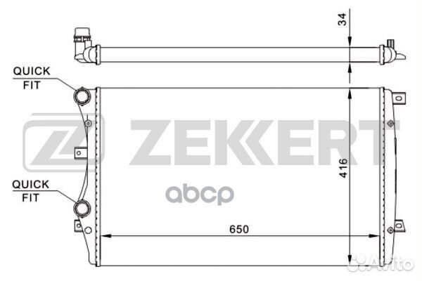 Радиатор охл. дв. Audi A3 II 03- TT II 08- Sk