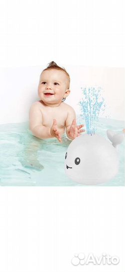 Кит для купания в ванной с фонтаном и подсветкой