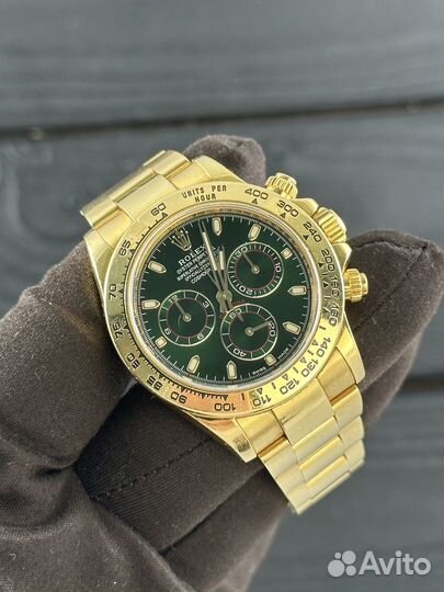 Rolex Cosmograph Daytona 40mm Yellow Gold Green Di