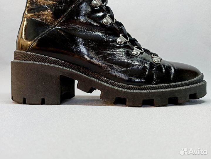 Ботинки 41р Ralf Ringer лаковые черные