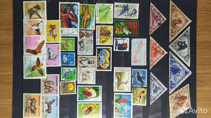 Почтовые марки фауна флора I