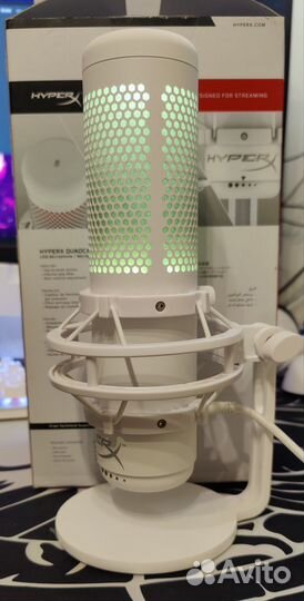 Микрофон hyperx quadcast S белый