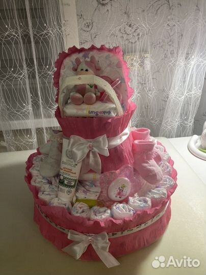 Изготовление тортов из памперсов