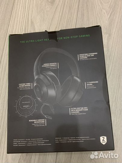 Наушники razer kraken x lite