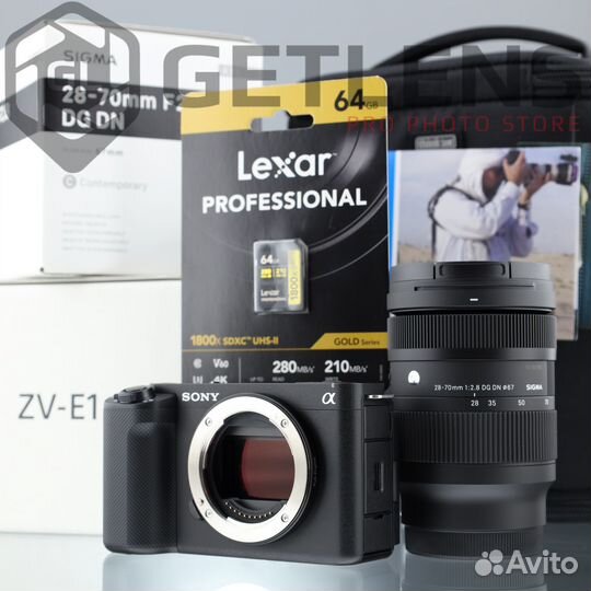 Sony ZV-E1 + Sigma 28-70 + Lexar 64GB + Holster