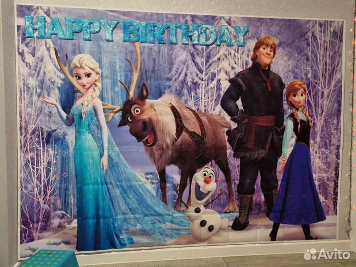 Баннер на день рождения Эльза