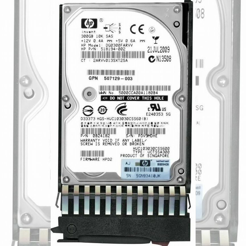 [DG0300FARVV] Жесткий Диск Hp 300gb Sas 2,5" Hdd Dg0300farvv