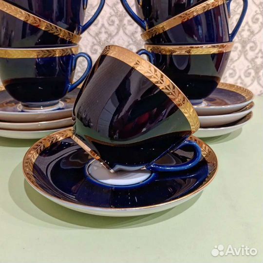 Кобальтовые чайные пары Колосок лфз