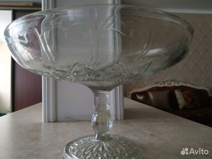 Ваза для фруктов на ножке СССР