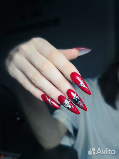 Маникюр наращивание ногтей
