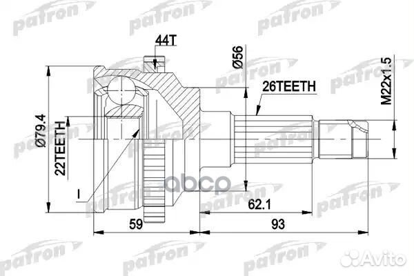 ШРУС наружн к-кт mazda: 323 BG 1.6 / 1.6 16v