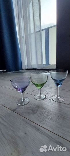 Фужеры цветное стекло СССР