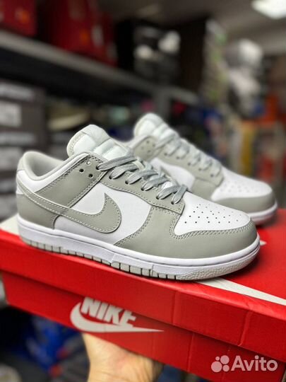 Кроссовки nike dunk low grey fog retro женские