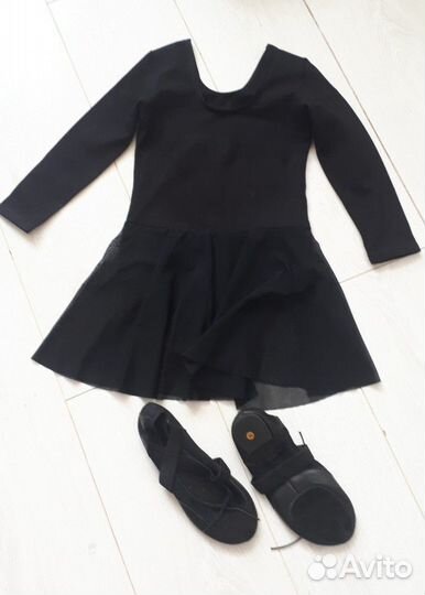 Купальник с юбочкой для танцев+ балетки для спорти