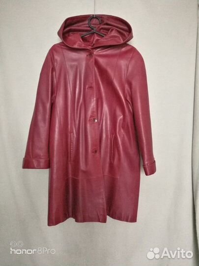 Кожанный плащ