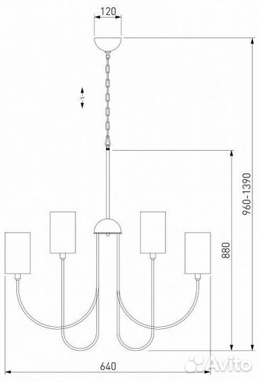 Подвесная люстра Eurosvet Abbey 60164/6 никель