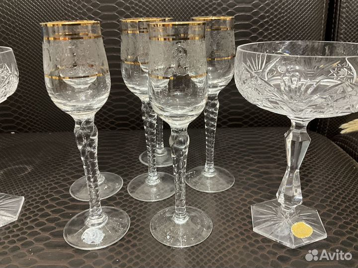 Рюмки, креманки Богемии Чехословакия