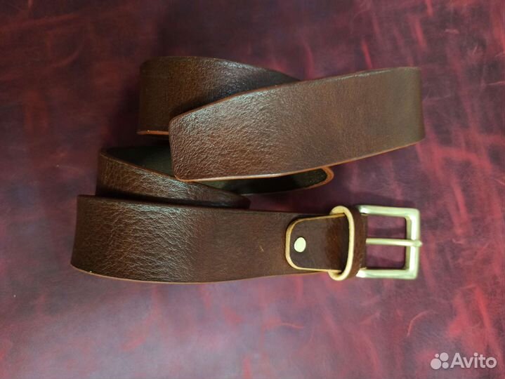 Мужской кожаный ремень ручной работы