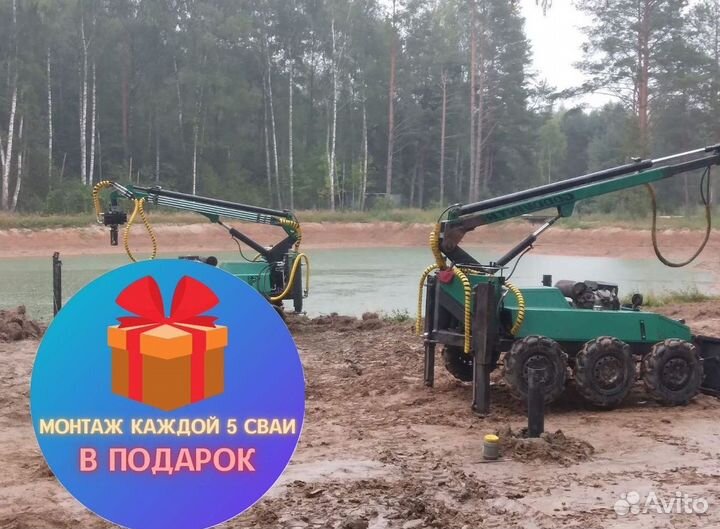 Винтовые сваи под ключ, установка винтовых свай