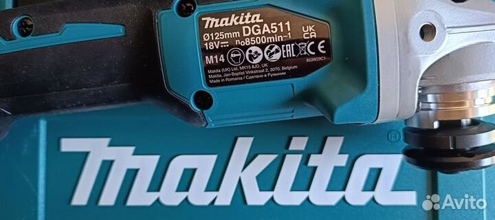 Makita DGA511z 2024 года Румыния, не Китай