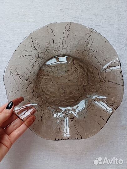 Парные сервировочные блюда, стекло