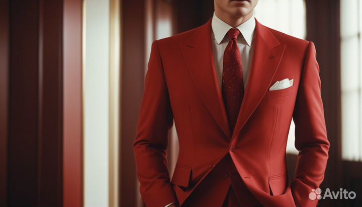 Прокат мужских костюмов красного цвета