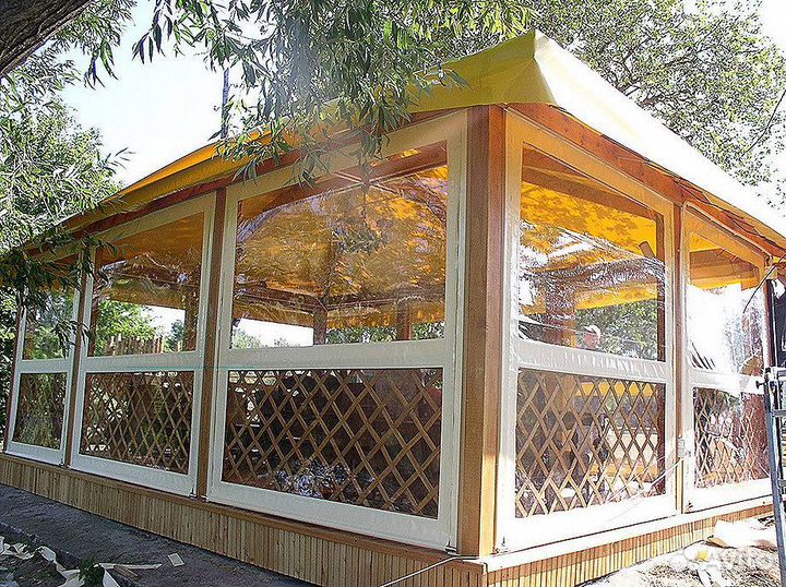 Мягкие окна для беседки