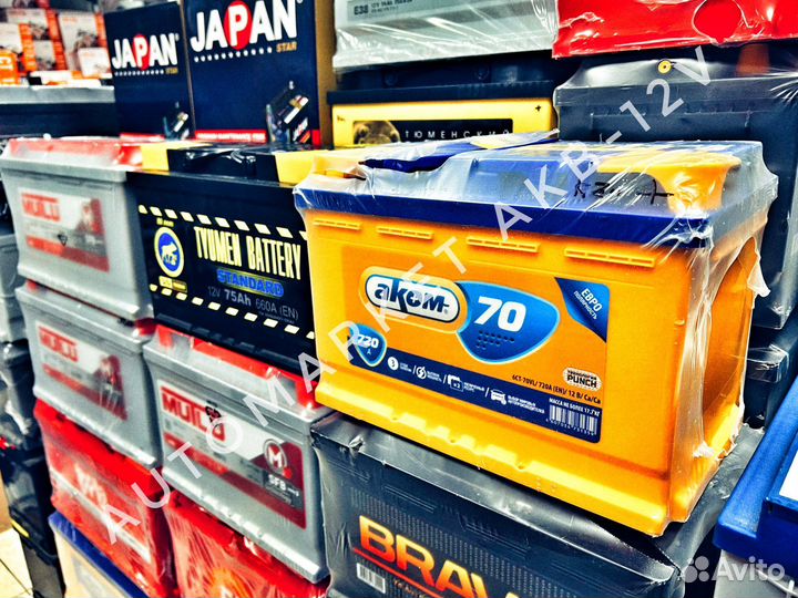 Аккумуляторы на авто от 70 ач до 225 ач