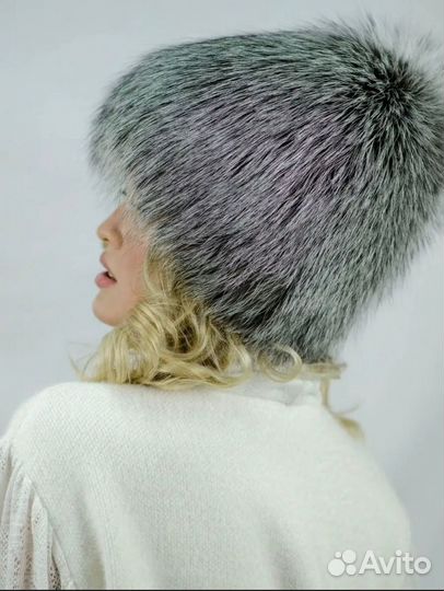 Шапка зимняя меховая женская из чернобурки
