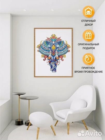 Деревянный пазл Индийский слон (S/107) (Chapa), де