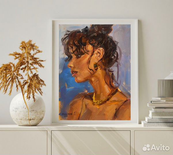 Картина маслом портрет девушки