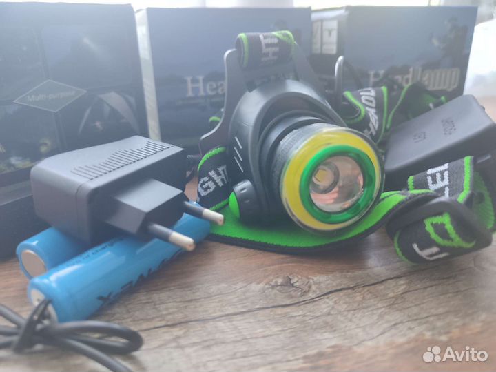 Налобный фонарь аккумуляторный