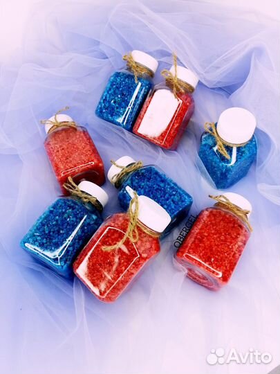 Бомбочки для ванны, морская соль с шиммером