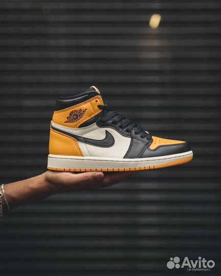 Кроссовки Air Jordan 1 Mid Off Оранжевые