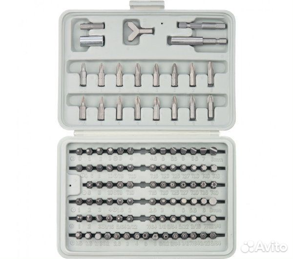 Набор бит, адаптеры для бит, CrV, 100 предметов