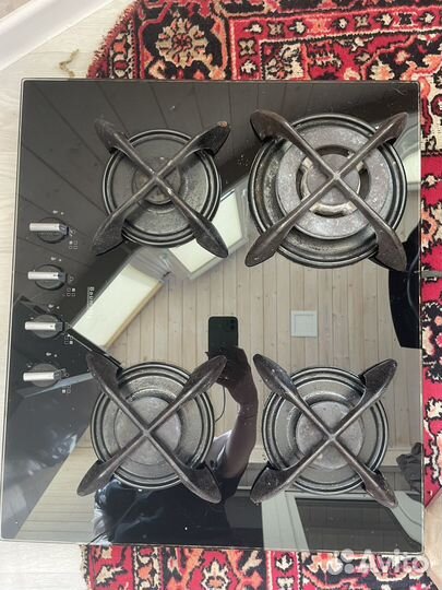 Газовая варочная панель 4 конфорки стеклокерамика