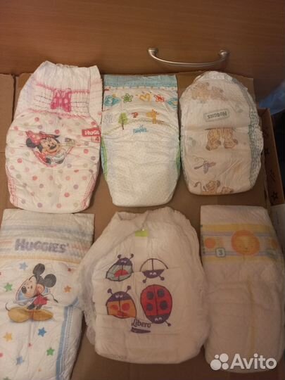 Памперсы подгузники для детей 1,2,3,4,5