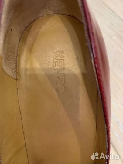 Туфли женские лаковые бордовые kenzo р.38
