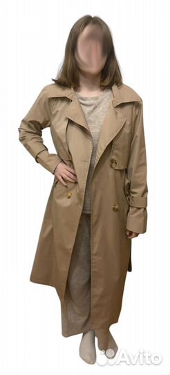 Stylish бежевый женский тренч на осень s-m