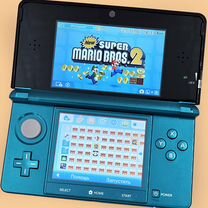 Nintendo 3DS Бирюзовая, 200 игр, 128 gb