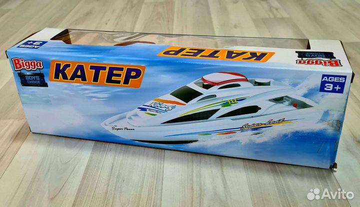 Катер электро на батарейках (новый)