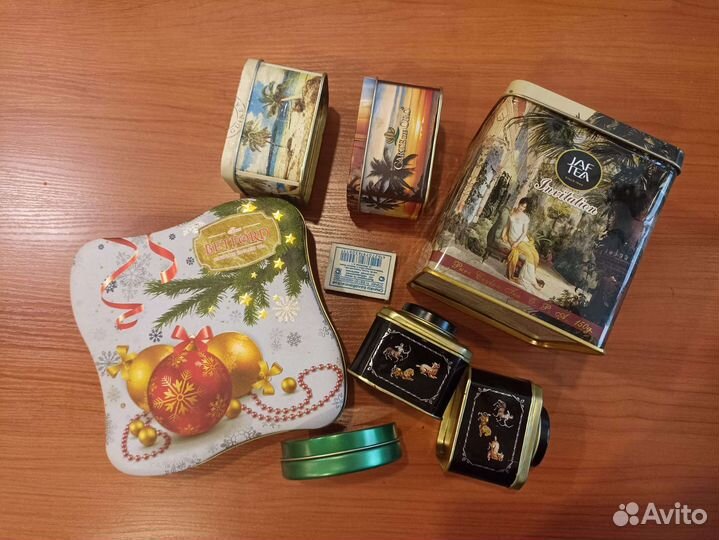 Жестяная банка от чая, кофе