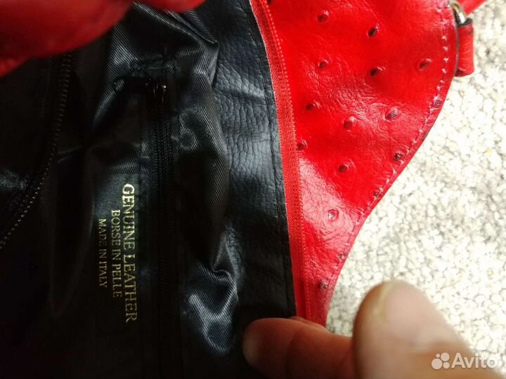 Сумка кожа страуса Италия.Оригинал